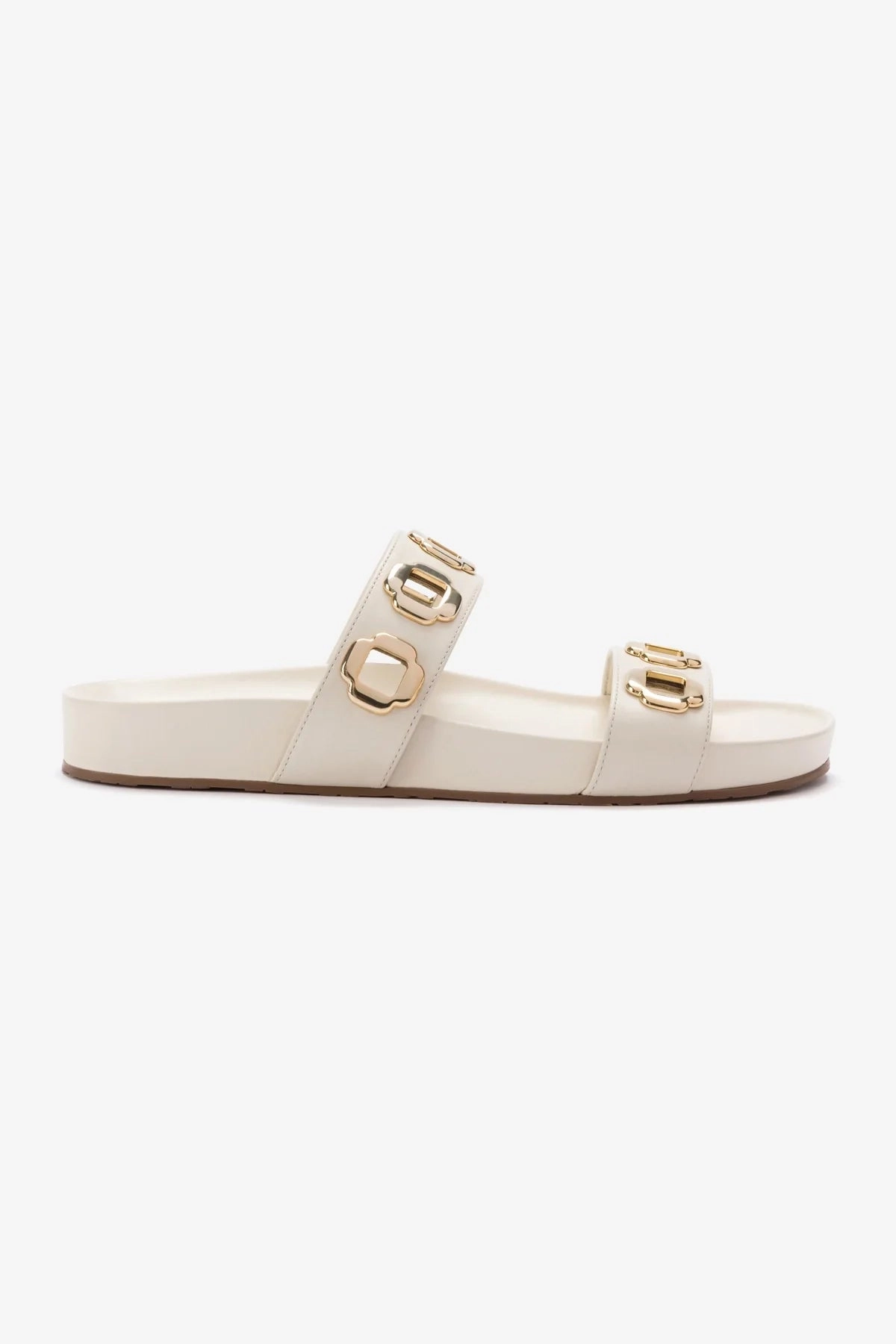 Lightweight Form Casual Wear Nature Walk Milan Slide In Ivory Leather