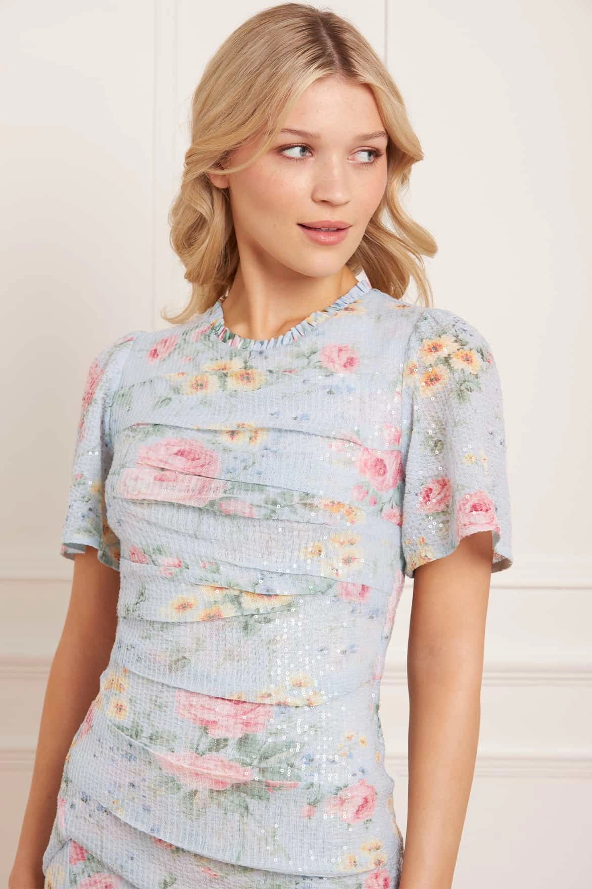 Pompadour Garden Sequin Gown Linen Love