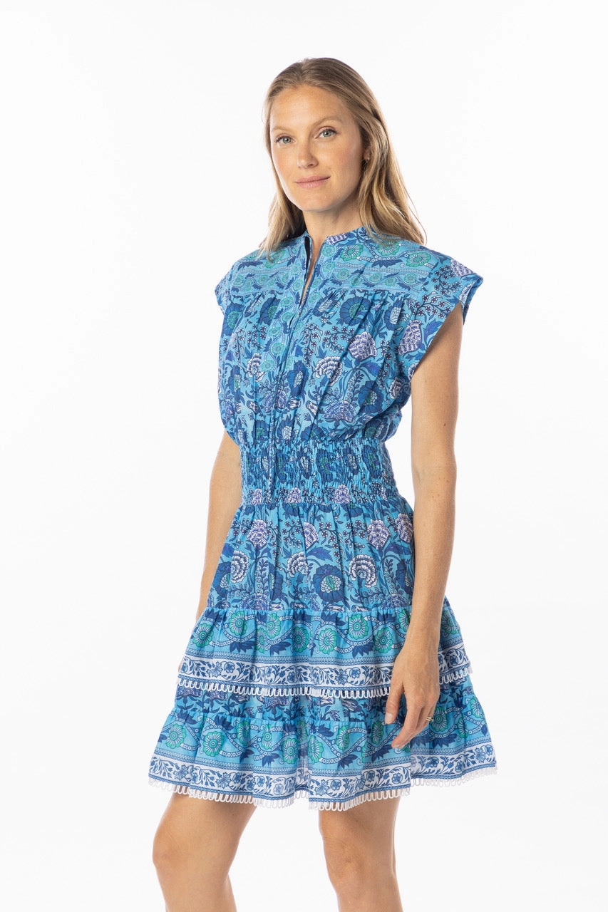 Poppy Dress Azure Photo Bright Balanced feel