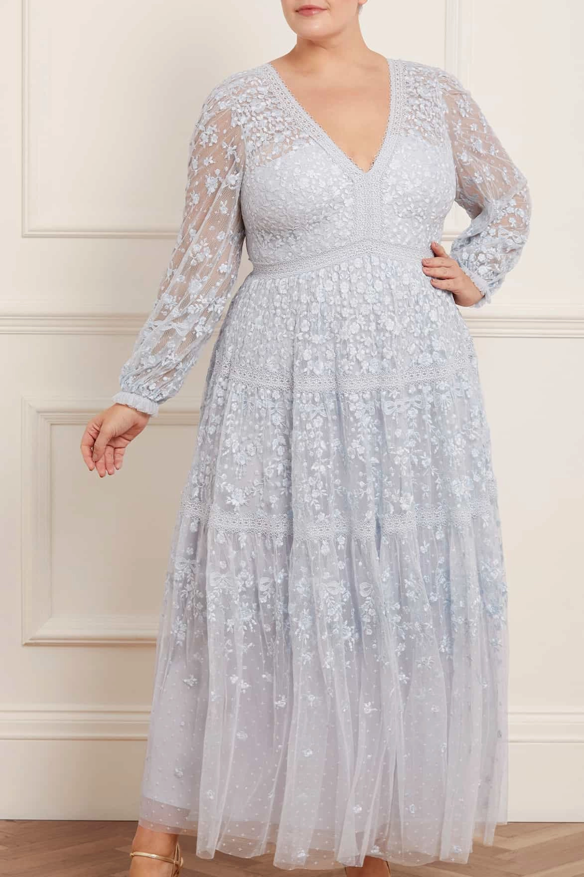 Refined Simplicity Celestia Ribbon Ankle Gown