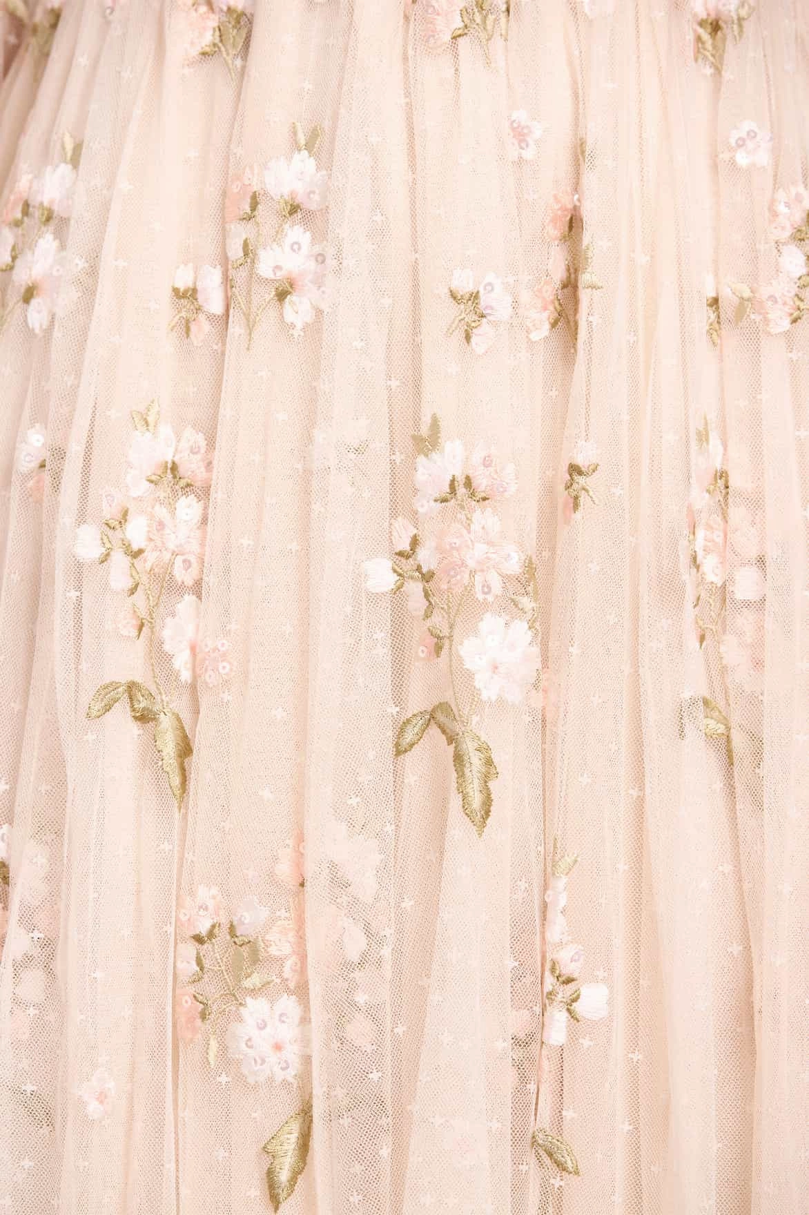 Japan Line Posy Round Neck Gown