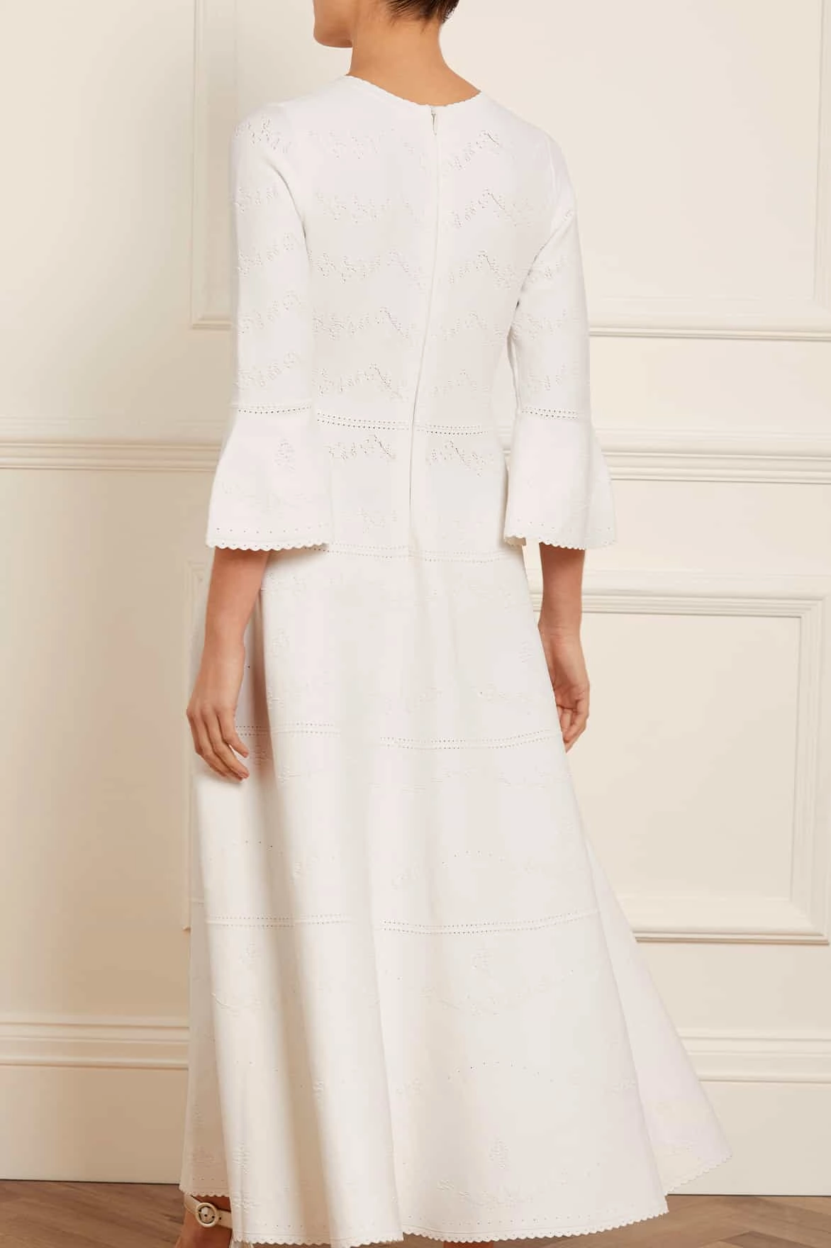 Softly Structured Pretty Pointelle Knit Gown