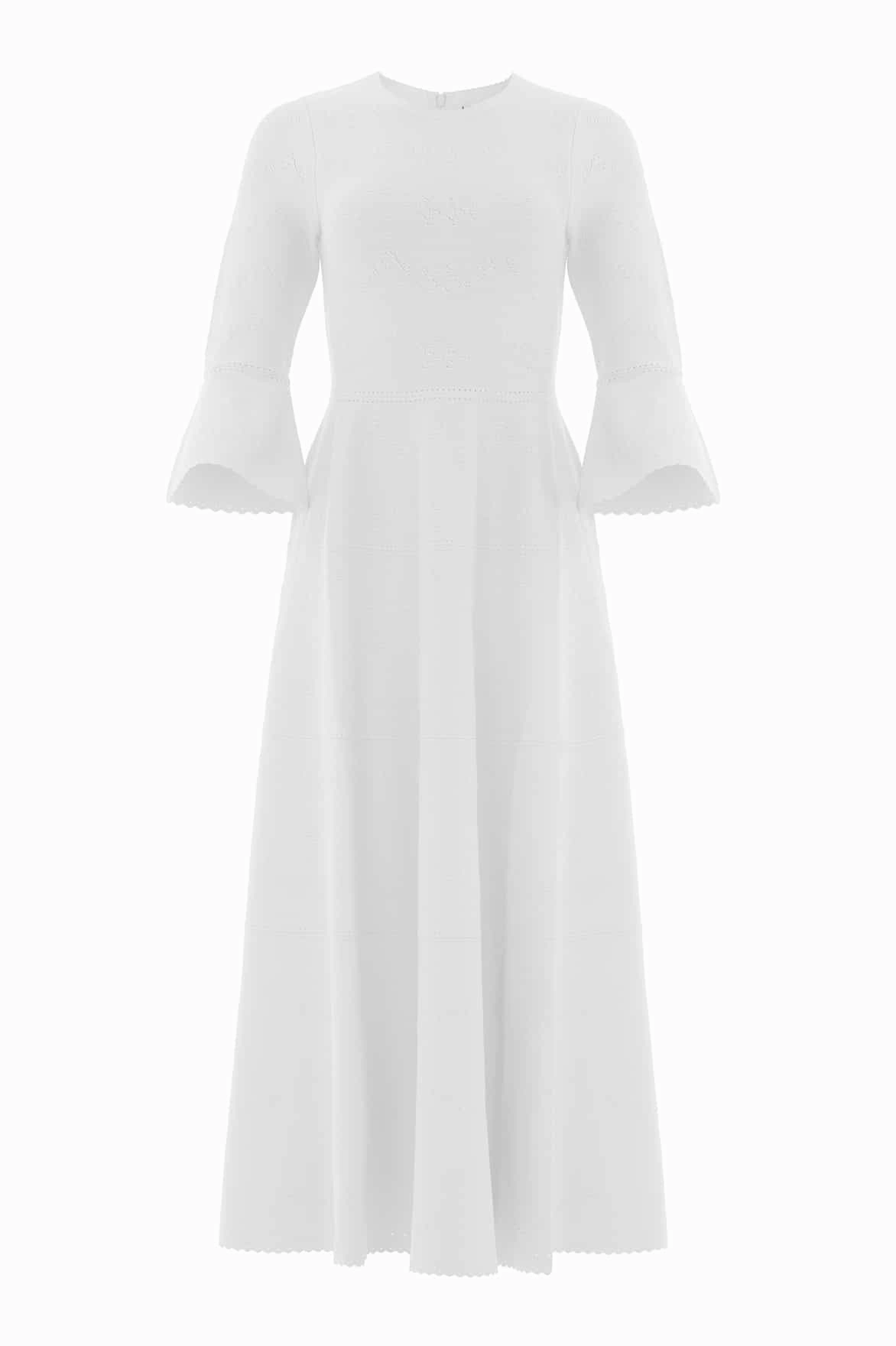 Polished Mood Natural Texture Pretty Pointelle Knit Gown