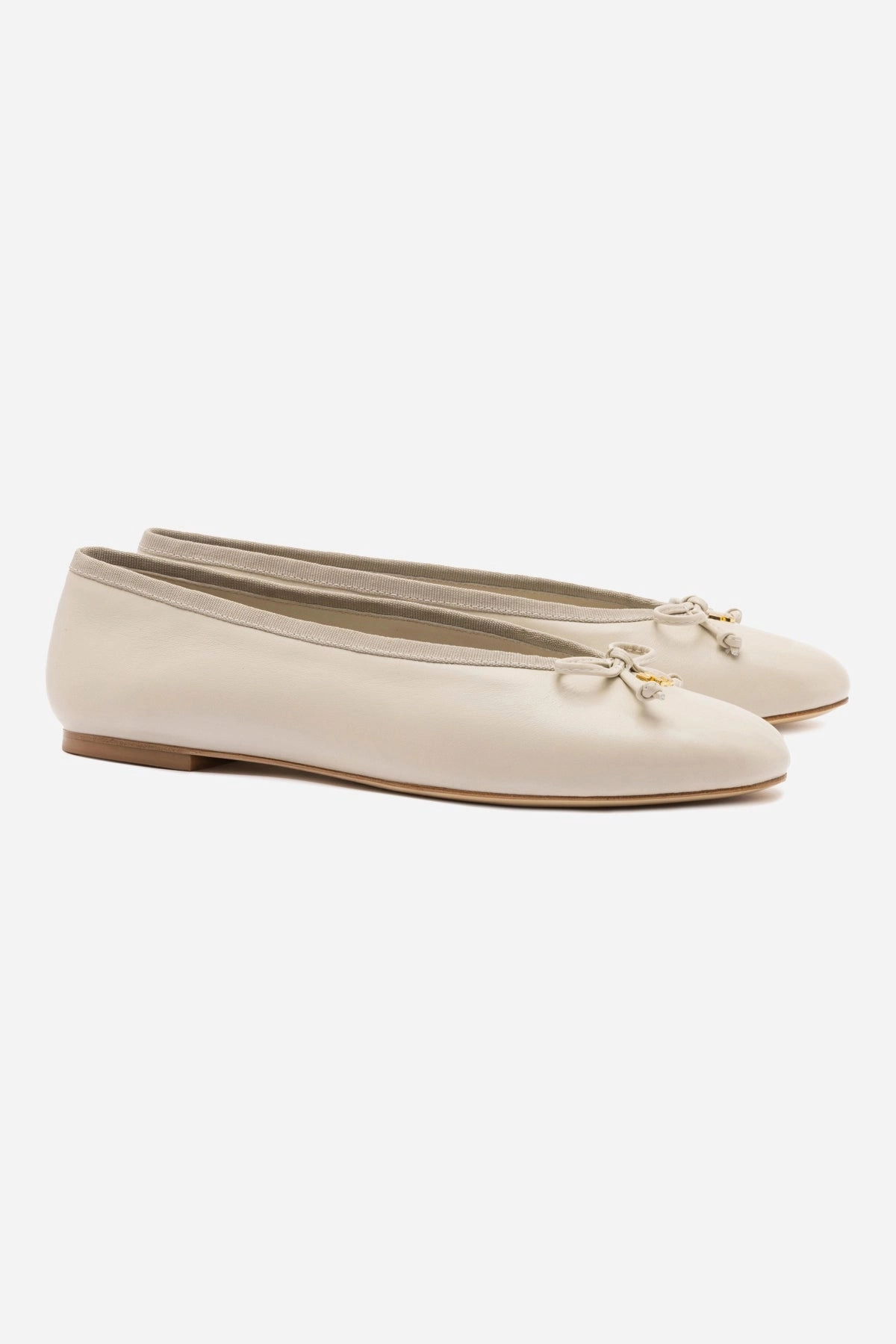 Busy Path Pavlova Ballet Flat In Mushroom Grey Leather