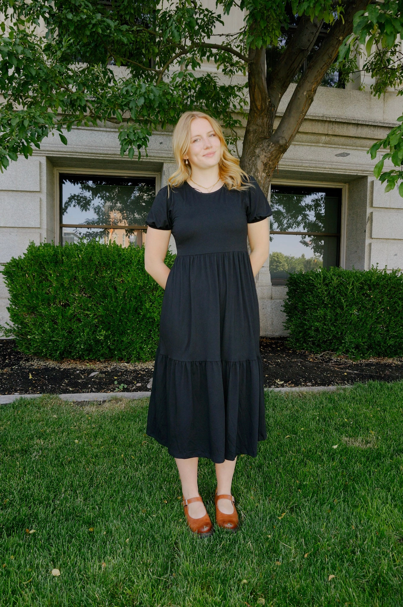 Airy Weave Sleek Texture Bentley Dress