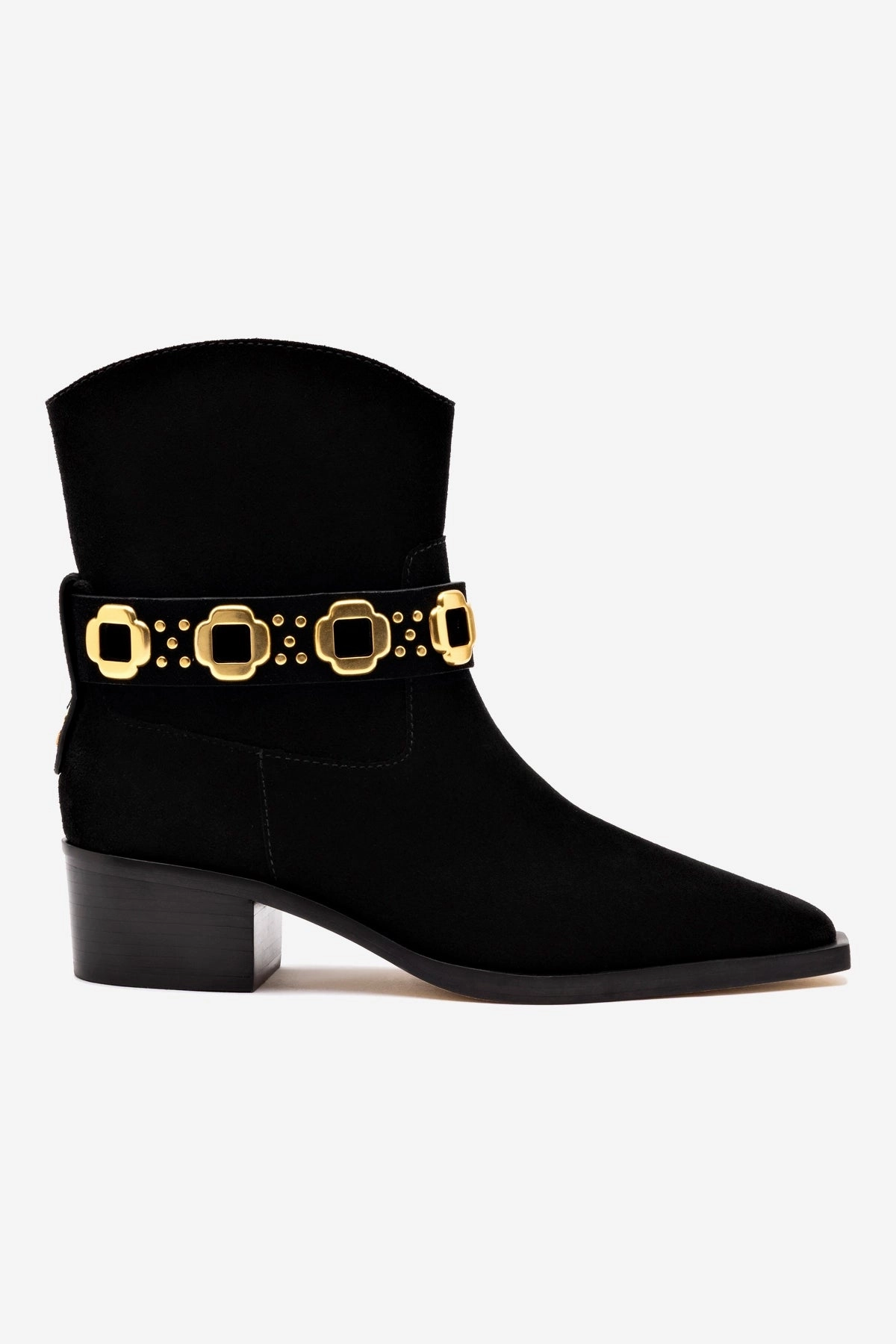 All Day Rainy Day Milan Rodeo Bootie In Black Suede