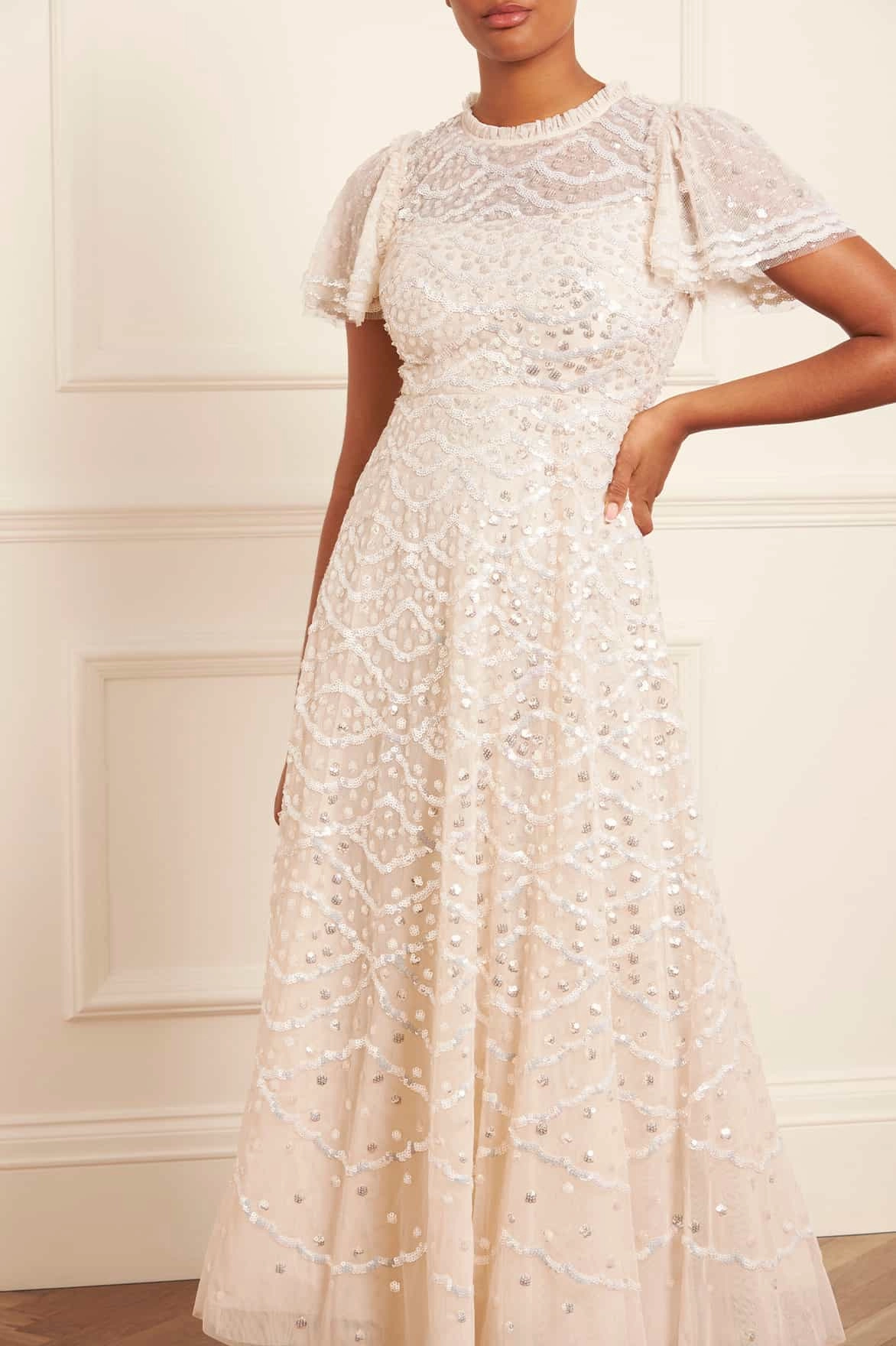 Smart Vibe Deco Dot Gloss Ankle Gown