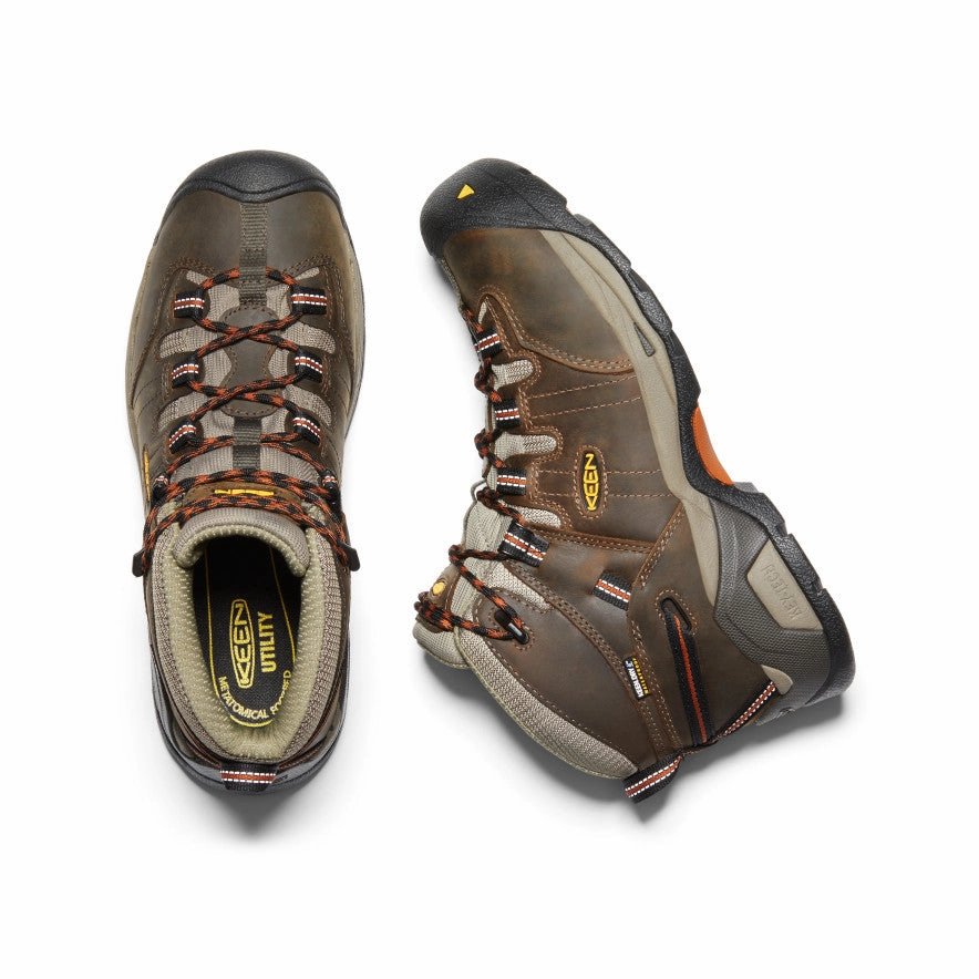 Summer Hike Men's Detroit XT Waterproof Boot (Soft Toe)  |  Black Olive/Leather Brown