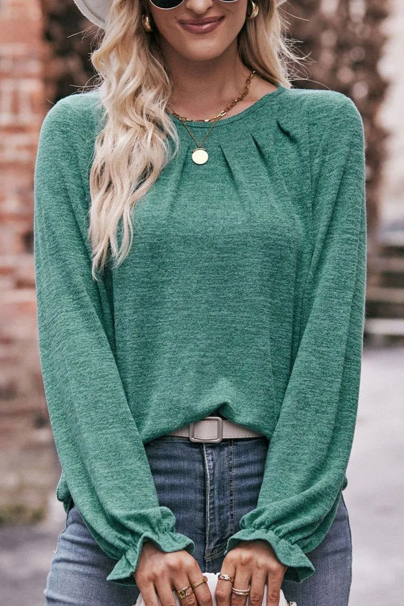 AbrasionResistant Stay Cool Technology WOMEN OVERSIZED LOOSE FIT SHIRRED PULLOVER TOP