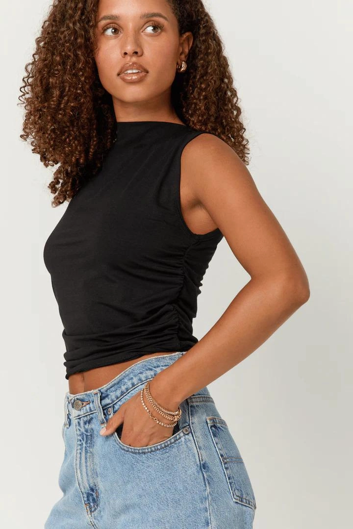 Project Social T Side RuchedTank Wrinkle Resistant Weave Comfy Cardigan