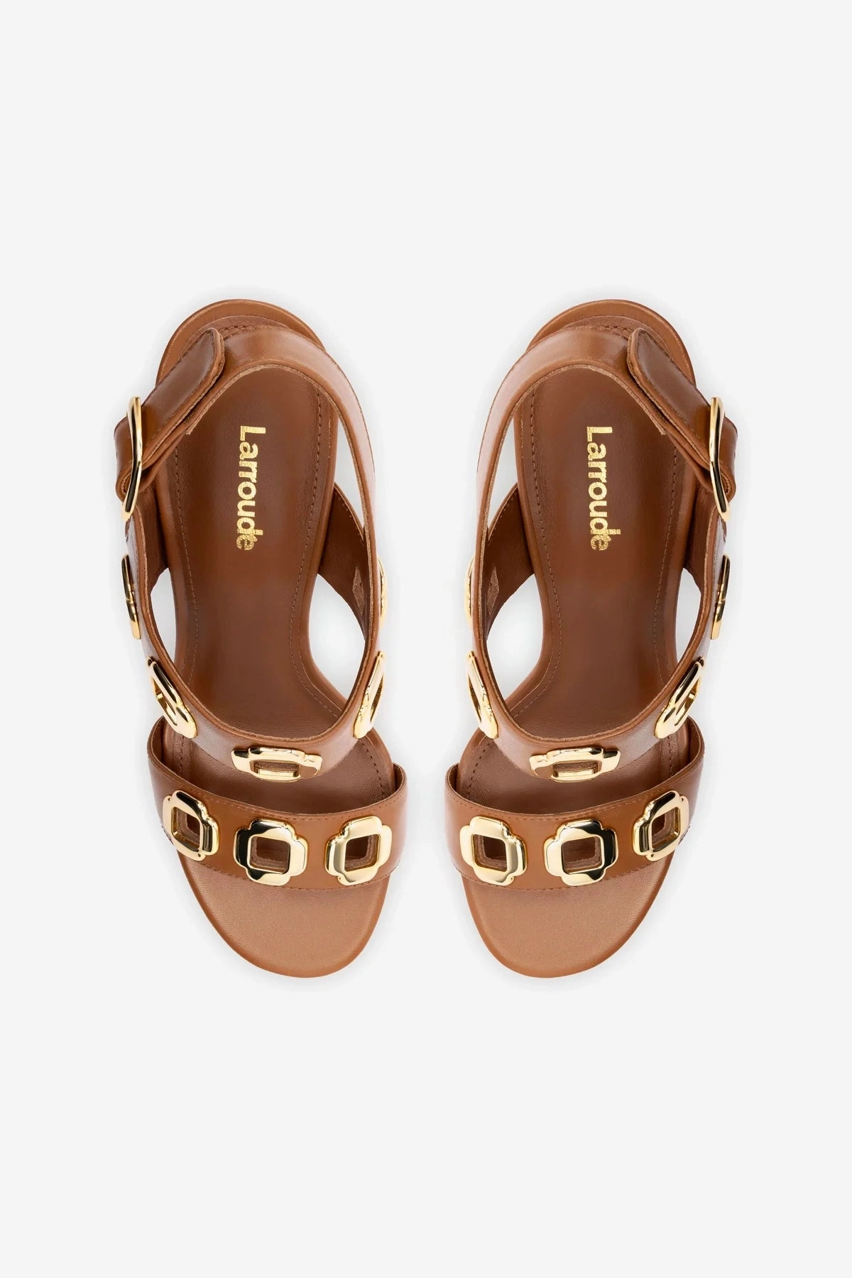 Milan Hi Sandal In Caramel Leather Chic Cool