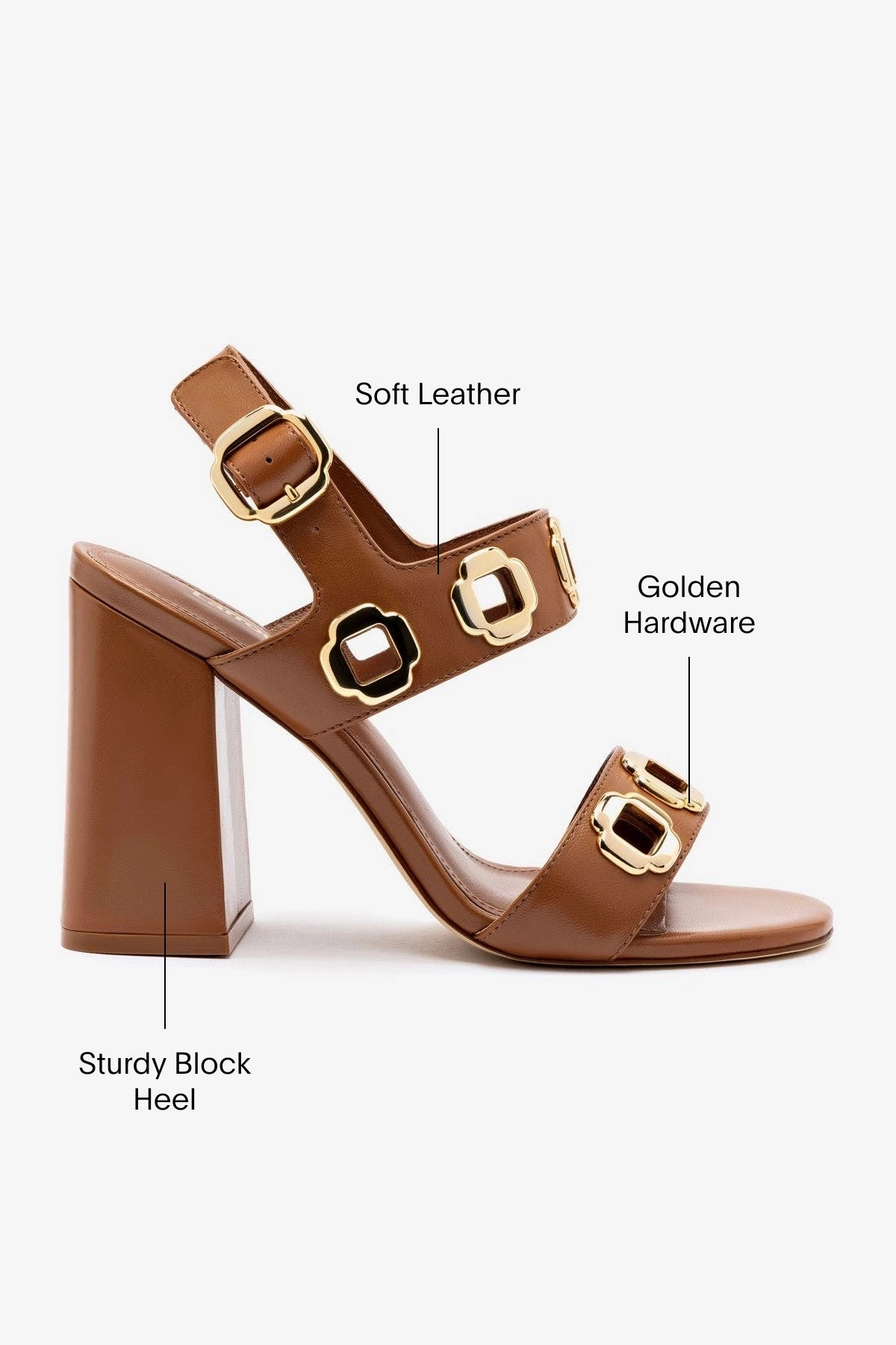 Milan Hi Sandal In Caramel Leather Trend Hot Thermal Insulation Layer