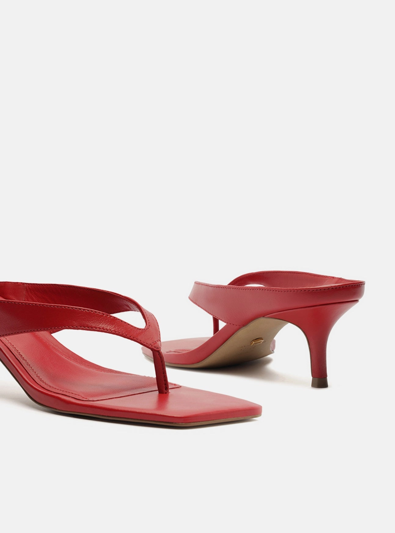 Foot Hug Microfiber Lining Gia Leather Stiletto Sandal