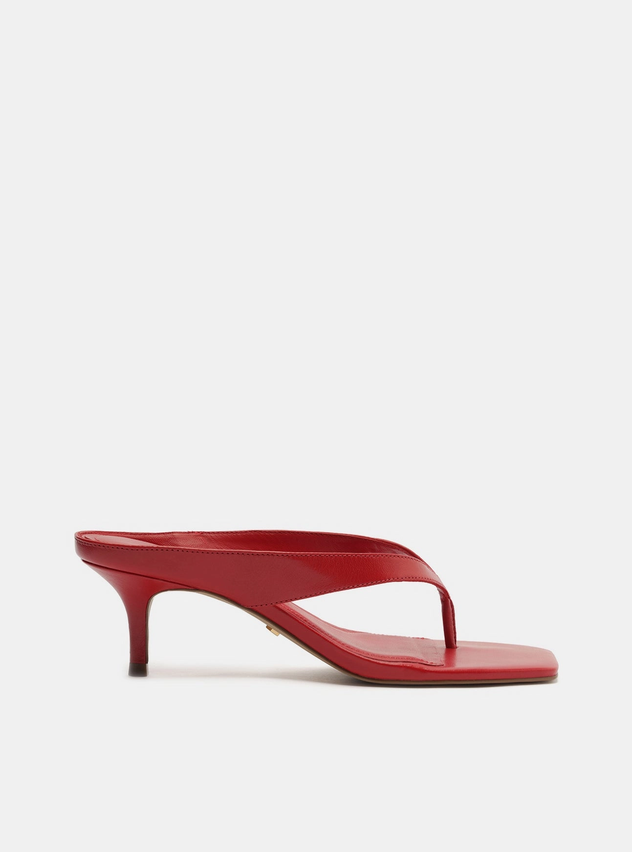 Gia Leather Stiletto Sandal Open Design Vacation Flip-flops