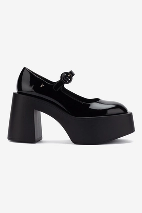 Olivia Platform Pump In Black Patent Leather Happy Move