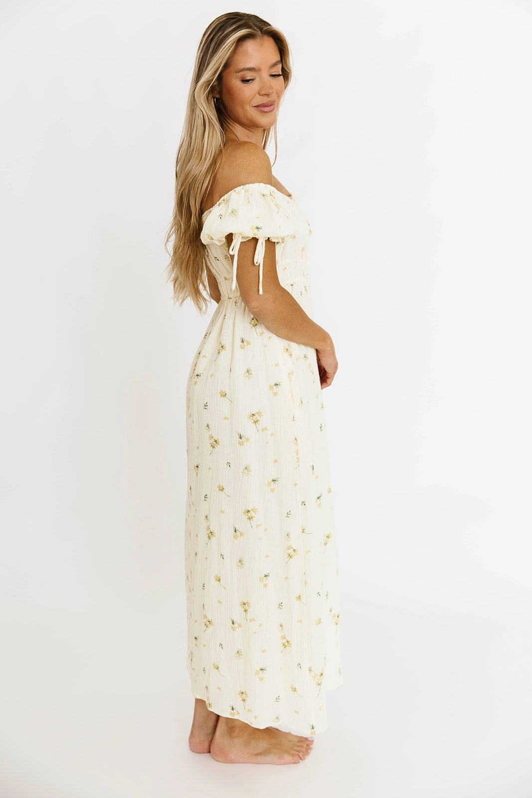 Work Style Savanna Steppe 100% Cotton Dress in Cream - Bump Friendly & Inclusive Sizing (S-3XL)