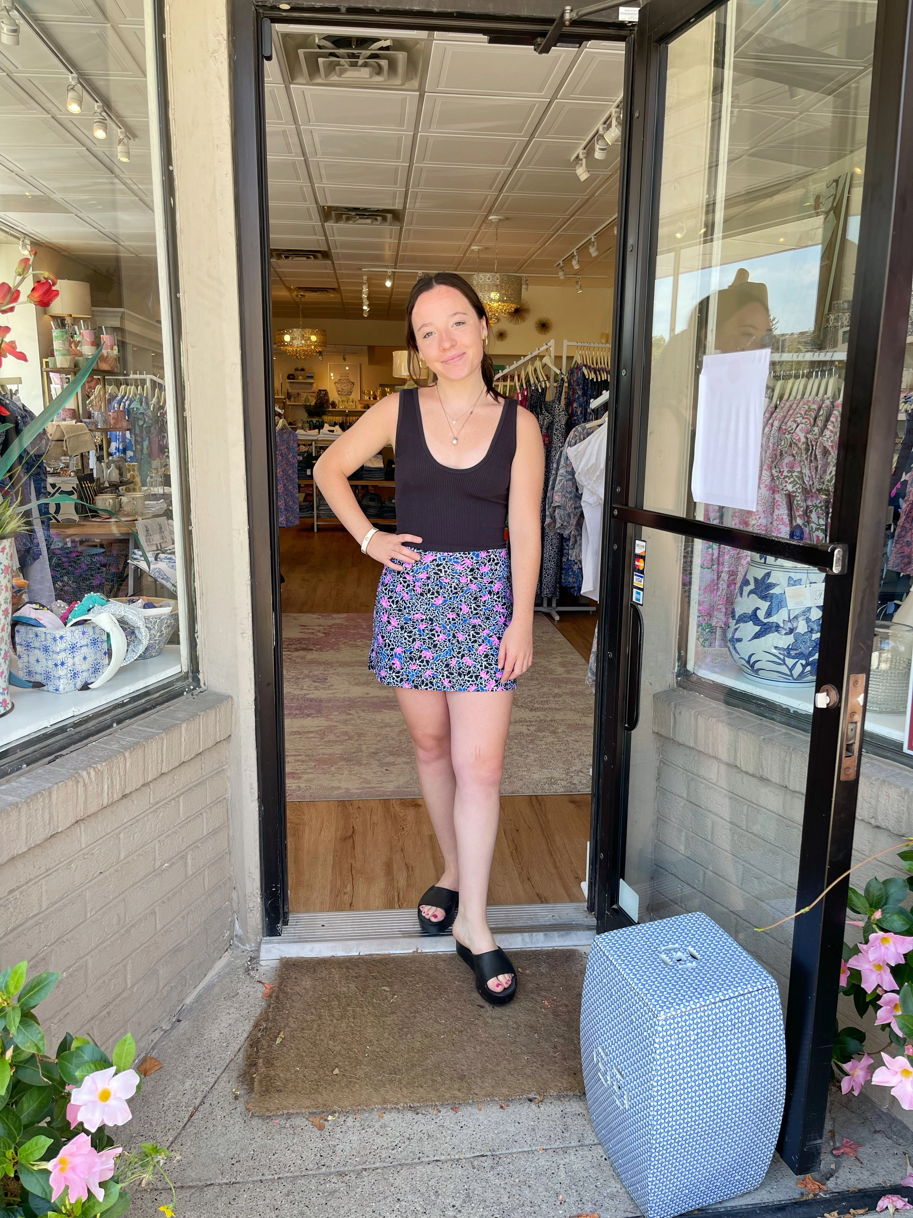 Razi Skort Scaevola Orchid/Black Urban Ready Timeless Comfort Wear