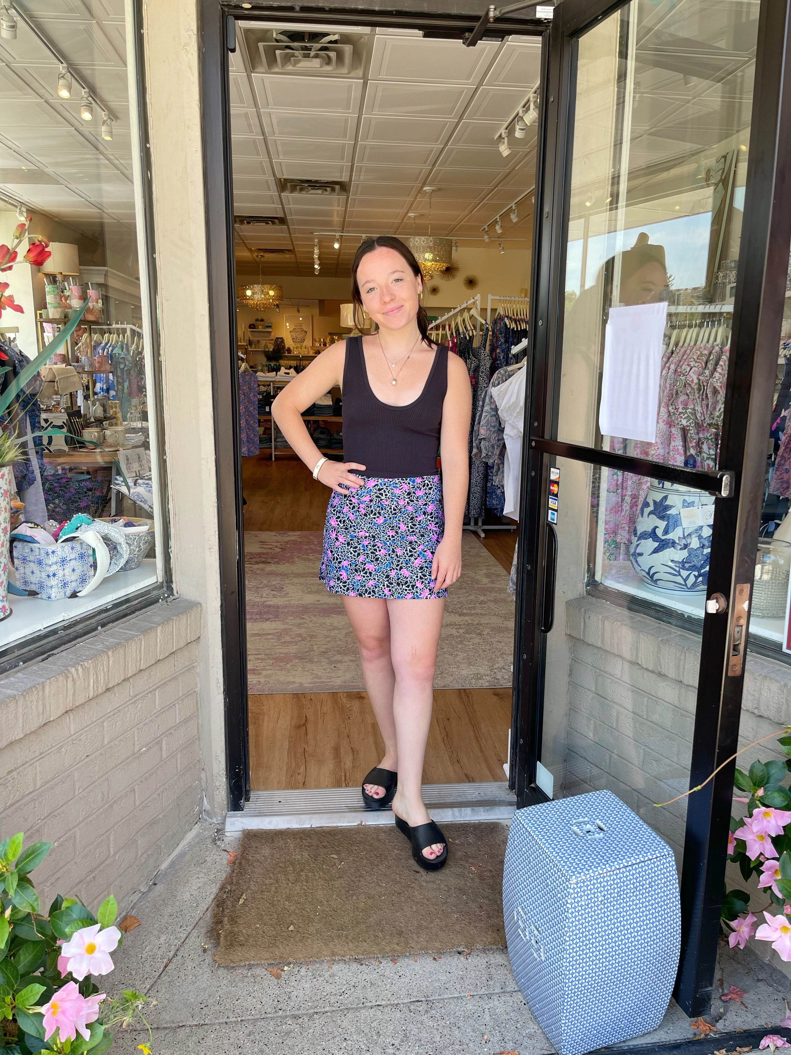 Convertible Neckline Razi Skort Scaevola Orchid/Black