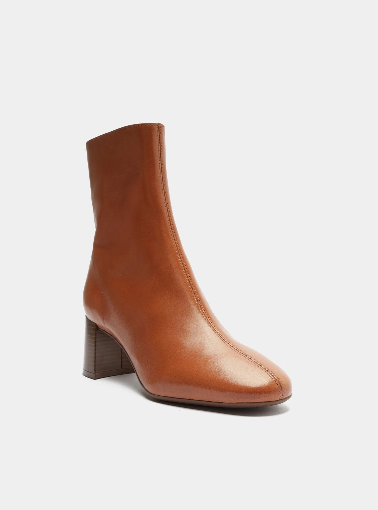 Rebecca Leather Block Boot Arctic Cool Sleek Style