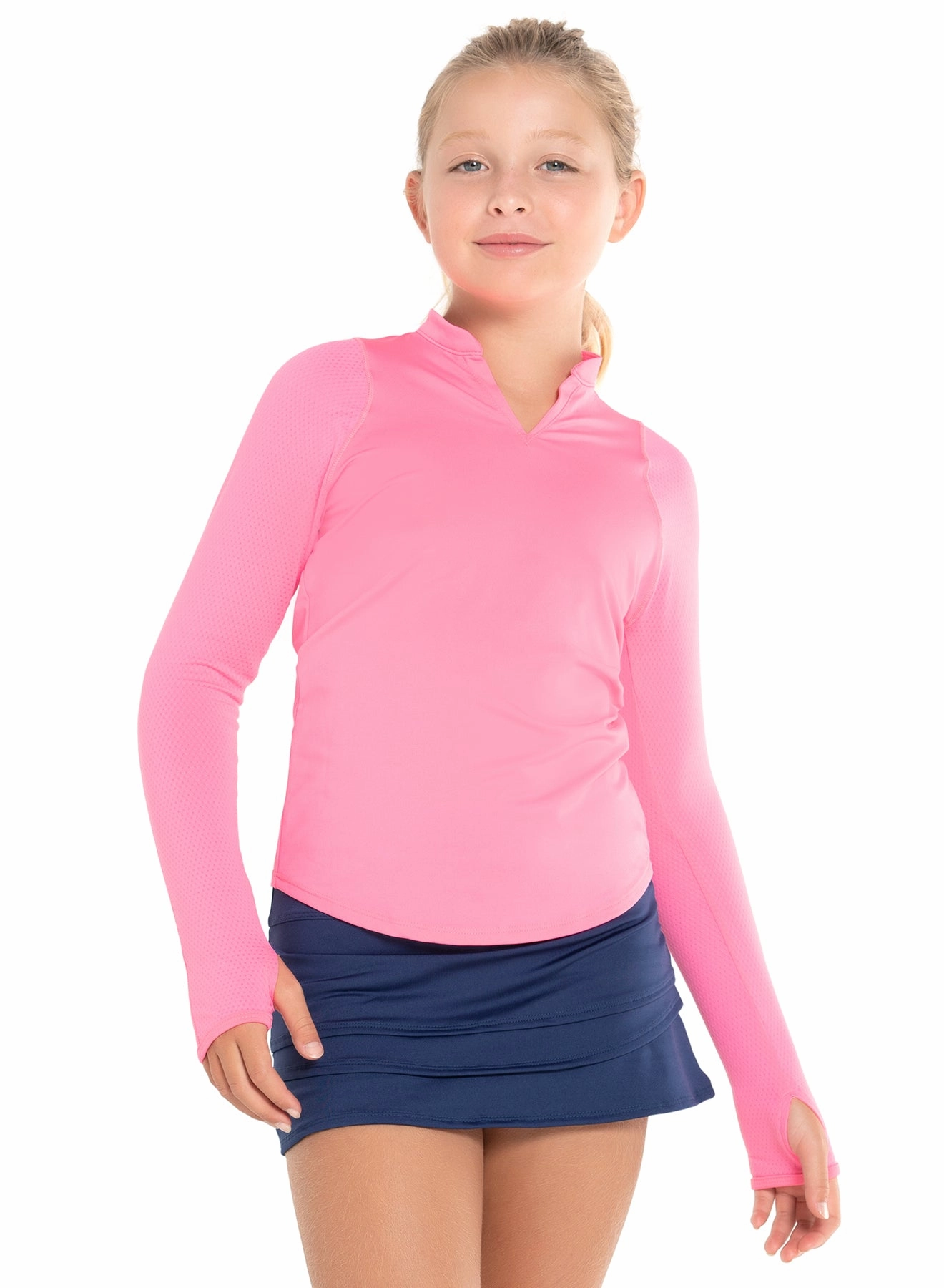StaticResistantFabric NonChafe Tag Placement Mandarin Collar Long Sleeve