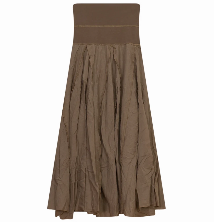 Red Myth Mocha Gauze Godet Maxi SB2CM7751SL Formal Event