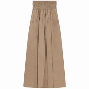 Light Flow Clean Cut Red Myth Stone Gauze Maxi Skirt SB4CM8886SL