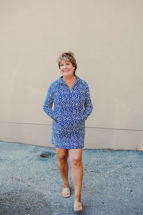 Razi Skort Small Diana's Dot Navy Quick Access