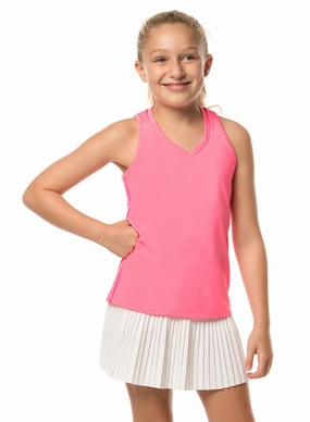 V-neck Cutout Tank Reinforced Buttonholes