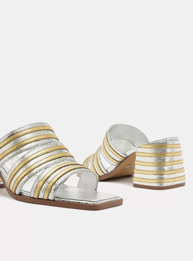 Resilient Outsole Heidi Leather Block Sandal