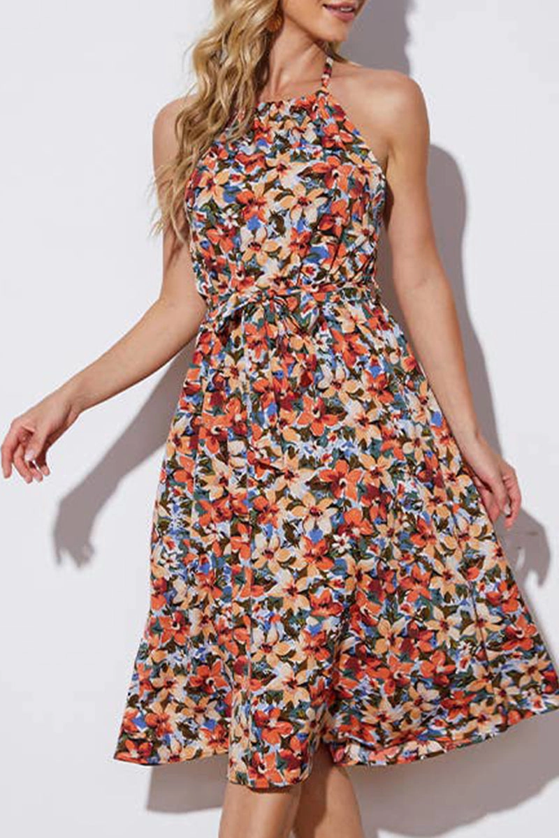 DESIGN SENSE PRINT CASUAL DRESS_CWDMD2377 Chic Silhouette