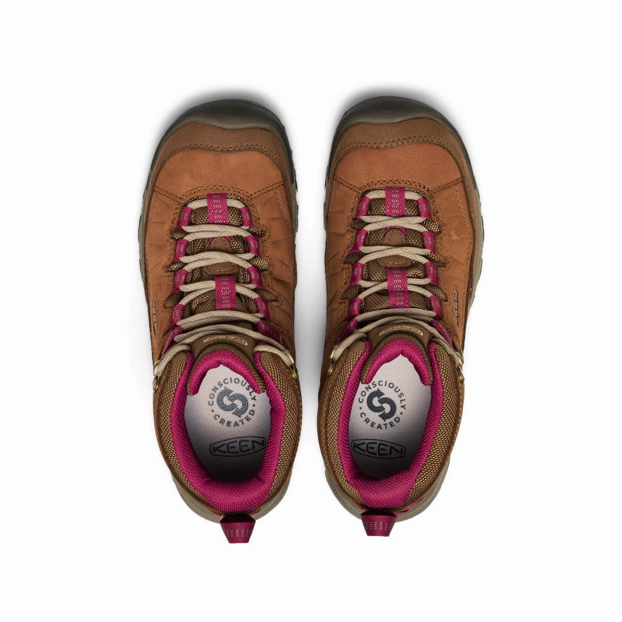 Women's Targhee IV Waterproof Hiking Boot  |  Bison/Beaujolais Mud Resistant Work Commute Supportive Build