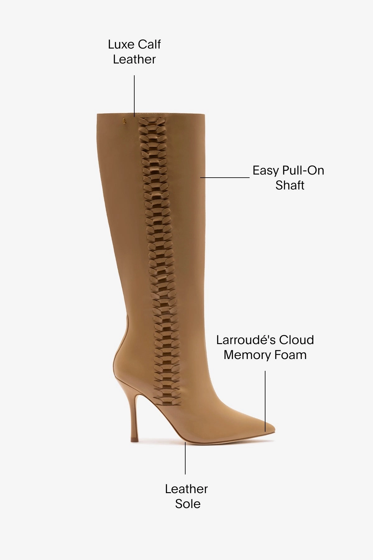 Kate Boot In Peanut Leather Impact Resistant Sole