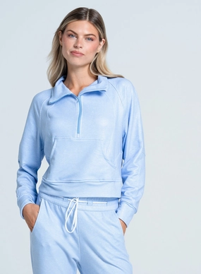 Renew Heather 1/4 Zip Long Sleeve Flexible Material