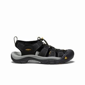 Quick Drying Lining Zero Break In Period Men's Newport H2 Sandal Wide  |  Black