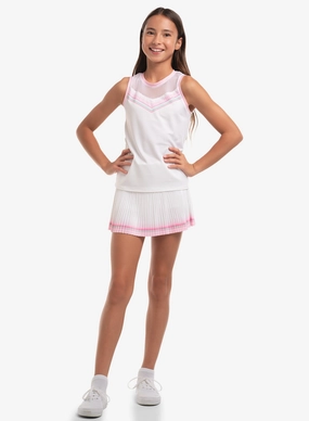 BambooBlend Textured Weave Pattern Retro Deco Tie Back Tank