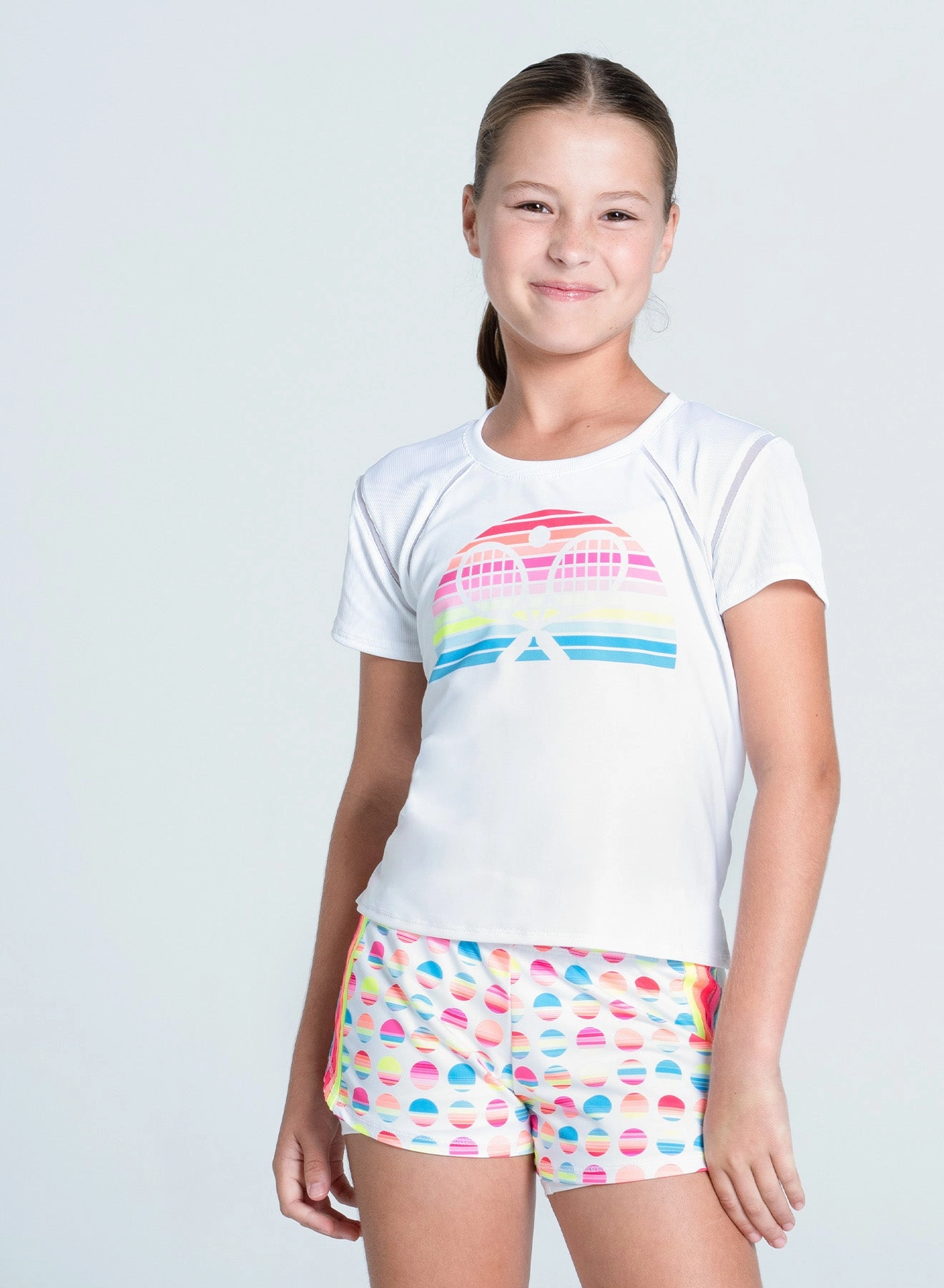 SlipResistant Moisture wicking Retro Sunset Short Sleeve