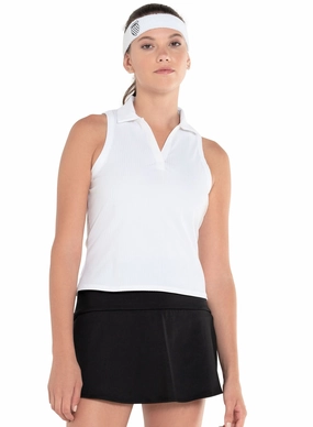Sleeveless Rib Polo NoTagLabel LowProfileDesign