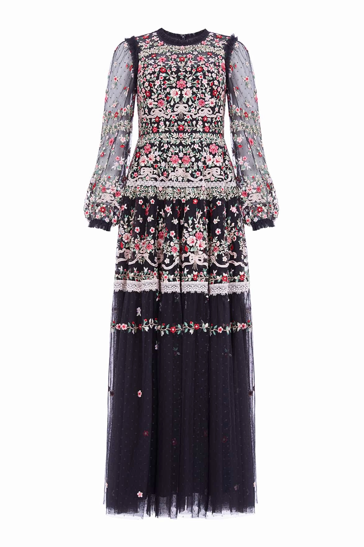 Smooth-Lining Fashionable Comfort Wear Ribbon Bouquet Gown