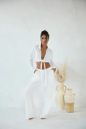 Blanco By Nature Drawstring Pant Comfort Layer Ripped design