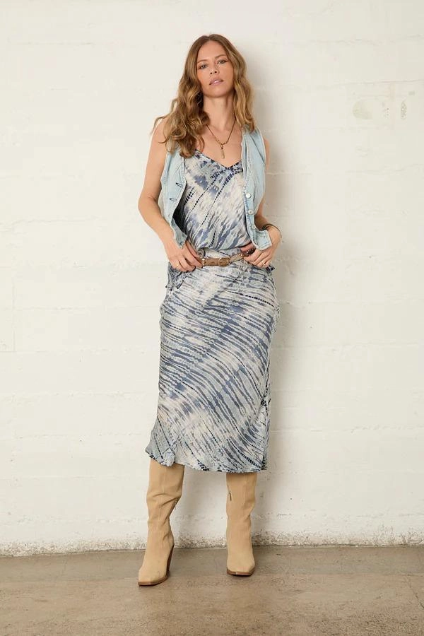 River   Sky EcoSatin Bias Cami Tension Balanced Design