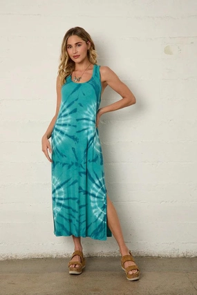 River   Sky Napa Midi Dress Fitted waist