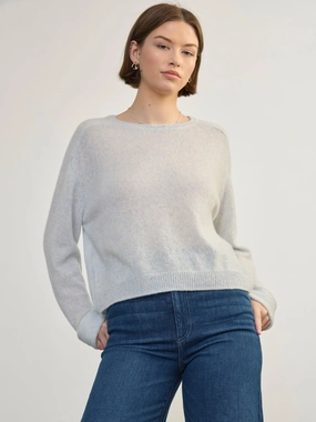 Soft Wool Soft Touch Fabric ROLLED SLEEVE CREW