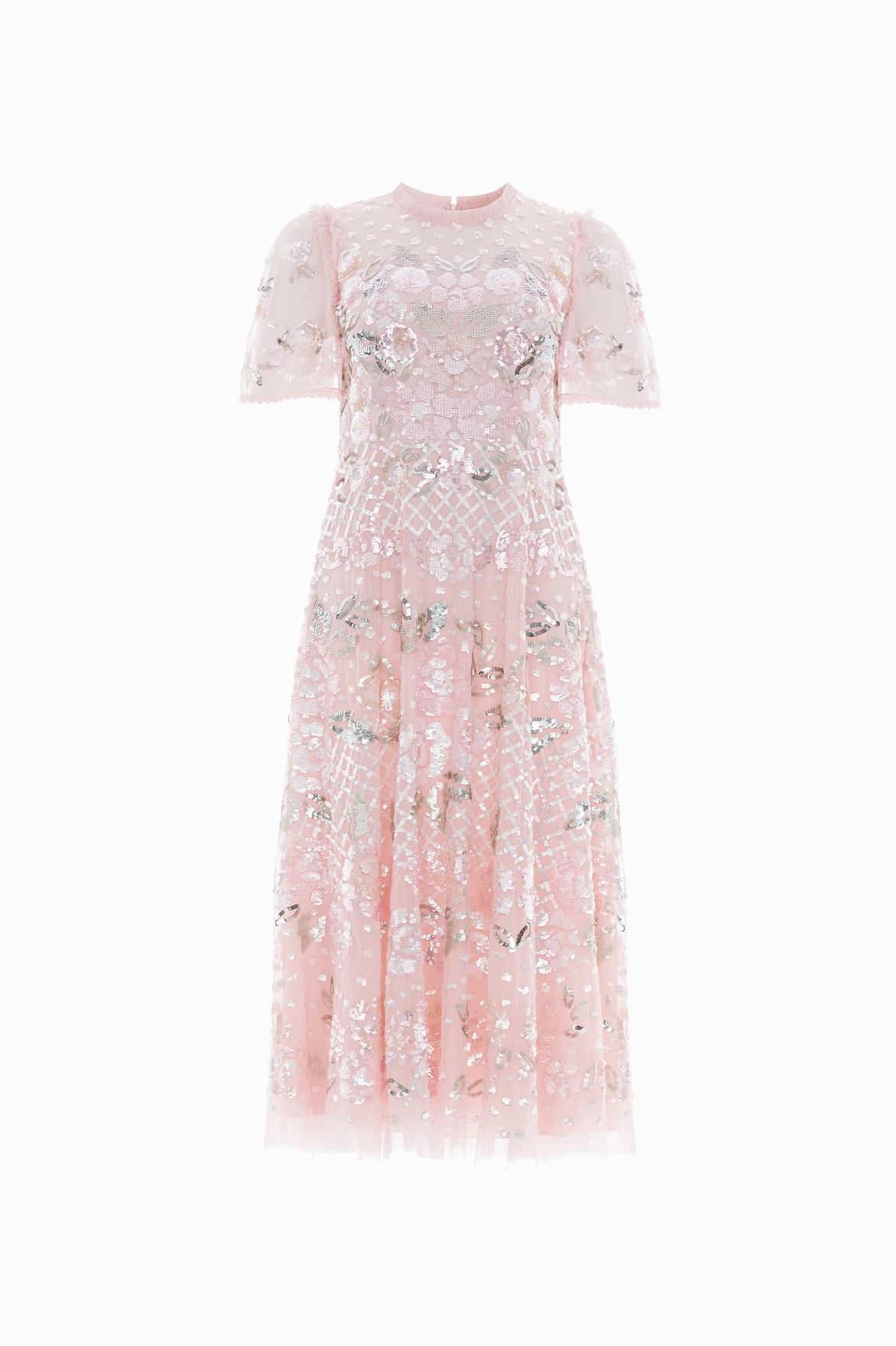 Perfect Shape Drawstring-Waist Rosalie Short Sleeve Ballerina Dress