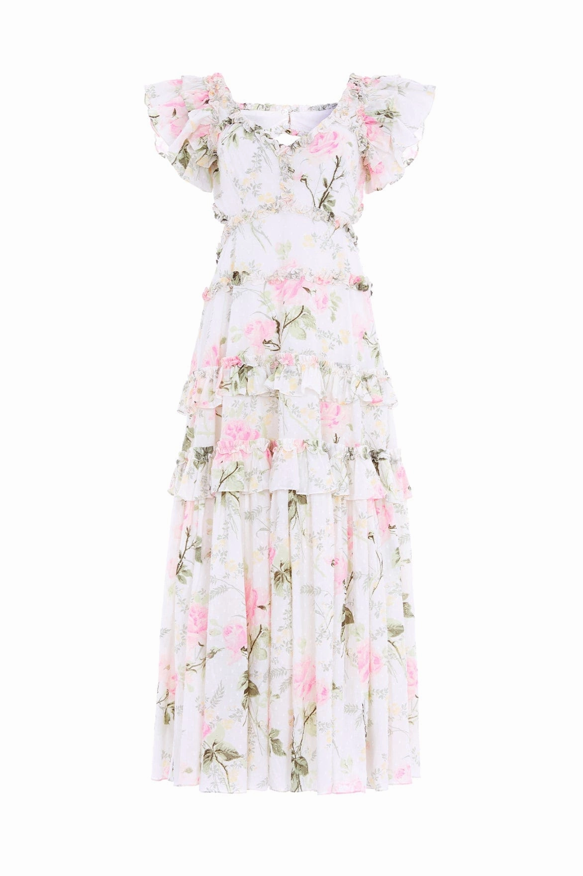 Rose Cotton Backless Ankle Gown Chilly Weather Wear Versatile-Style