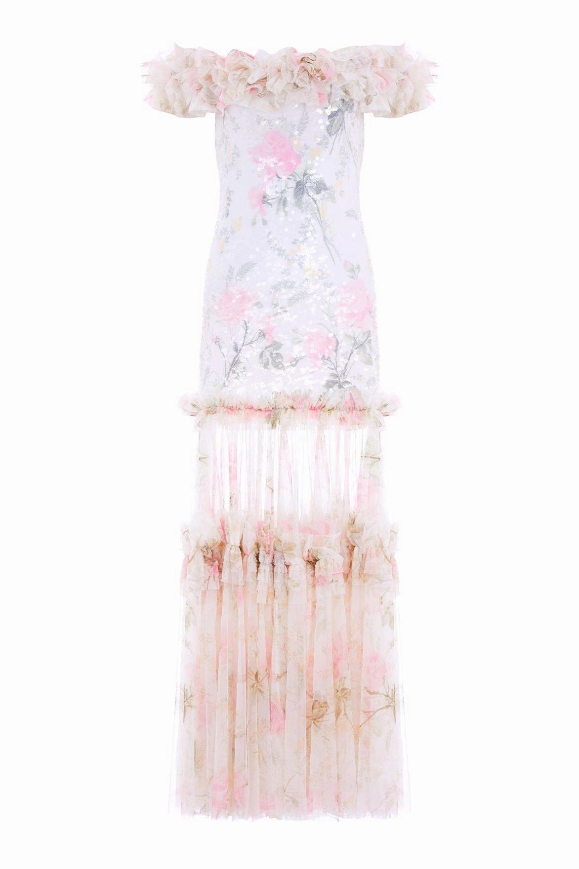 Mood Focused Smile Glow Rose Tallulah Off-Shoulder Gown