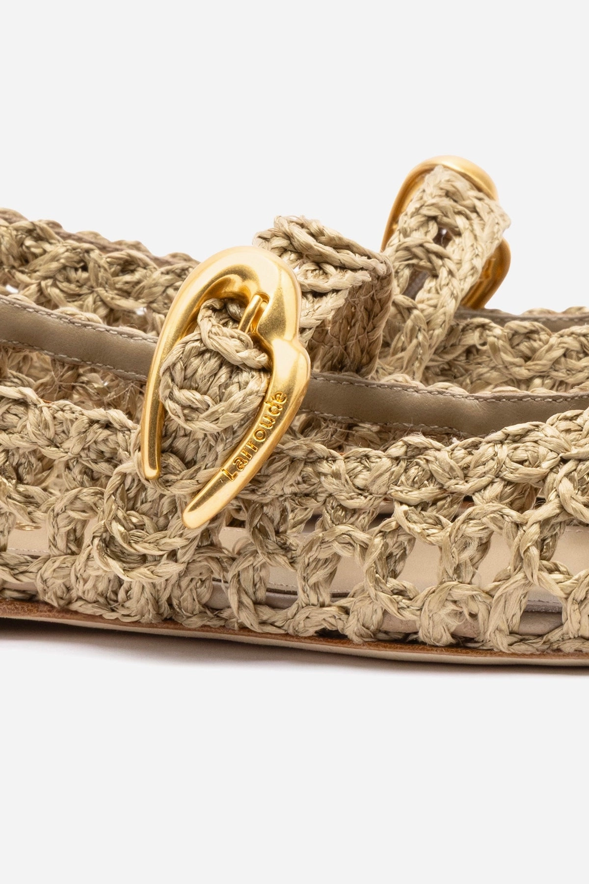 Verona Macrame In Algae Embroidered Raffia Breathable