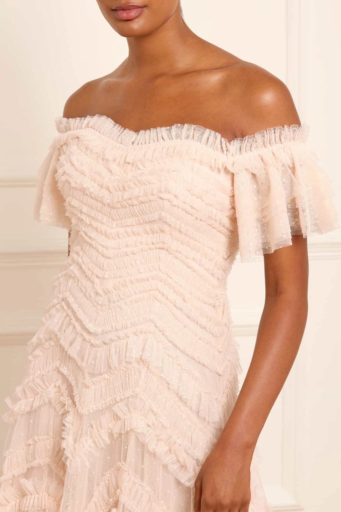 Trendy Layering Perfect Layer Elia Off-Shoulder Gown