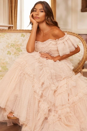 Aura Glow Elia Off-Shoulder Gown