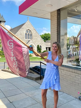 Comfy Detail Work or Casual Naples Faux Wrap Dress Ferns Cornflower Blue
