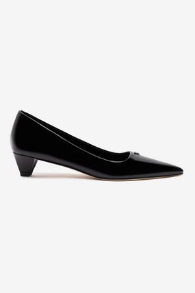 Easy To Clean Mesh Ruth Pump In Black Box Leather